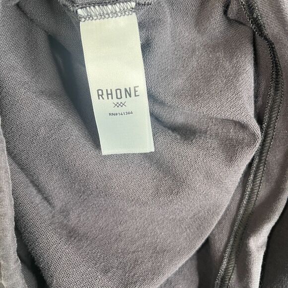 Rhone Hoodie Mens Medium Gray Henley Pullover French Terry Sweatshirt Sweater - Picture 5 of 12
